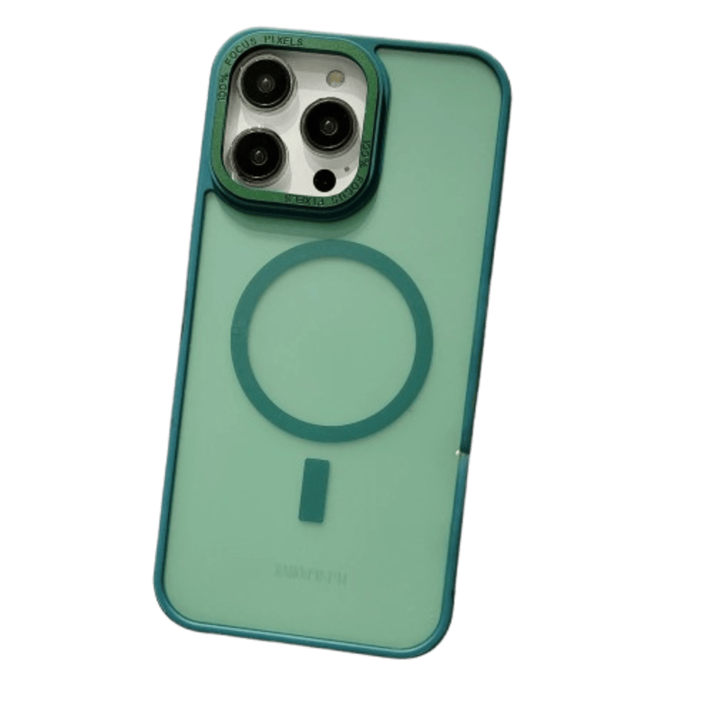 Funda para iPhone 12 Pro Magsafe Ahumado Mate Antishock Verde Resistente a Caidas y Golpes