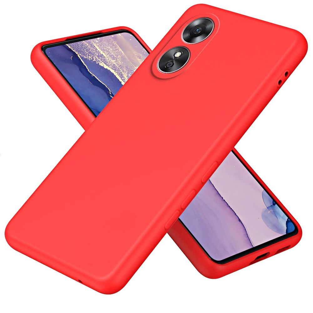 Funda para Oppo Reno 10 Soft Feeling Antishock Rojo Resistente ante Caídas y Golpes