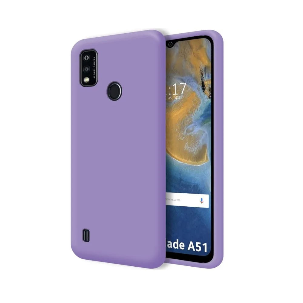 Funda para ZTE A5 2022 Soft Feeling Antishock Lila Resistente ante Caídas y Golpes
