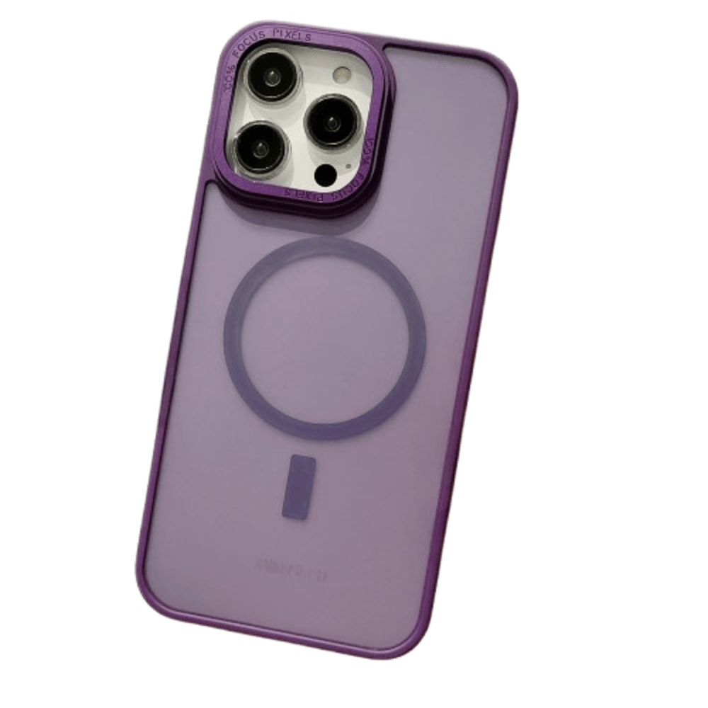 Funda para iPhone 12 Pro Magsafe Ahumado Mate Antishock Morado Resistente a Caidas y Golpes