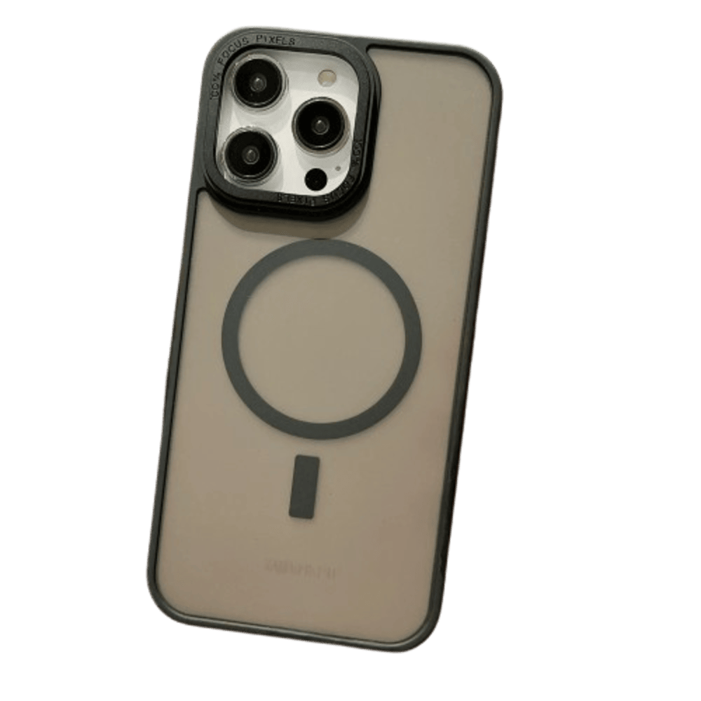 Funda para iPhone 15 Magsafe Ahumado Mate Antishock Negro Resistente a Caidas y Golpes
