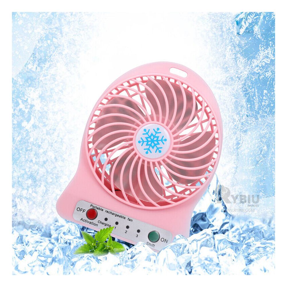 Mini Ventilador de Alta Eficiencia en Rosado Y+Agendita