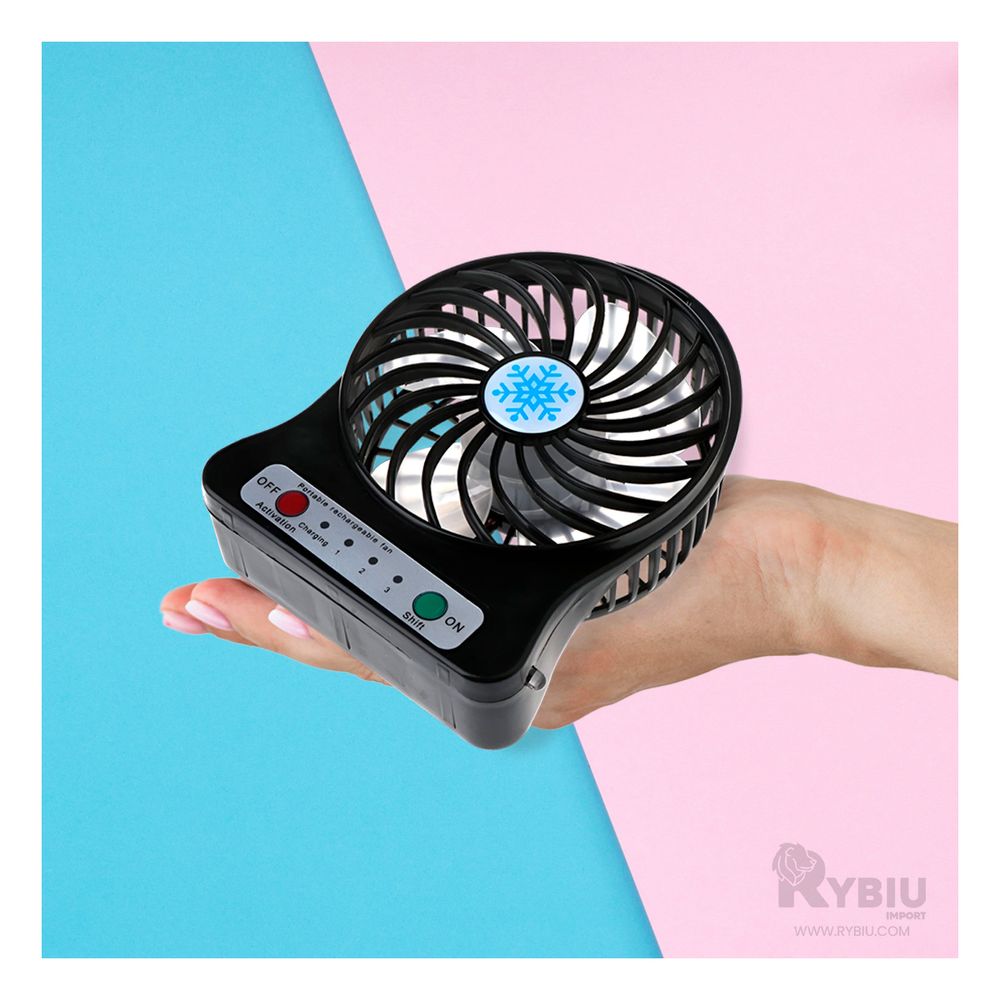 Mini Ventilador Ideal para Oficina Negro Y+Post-it adhesivos