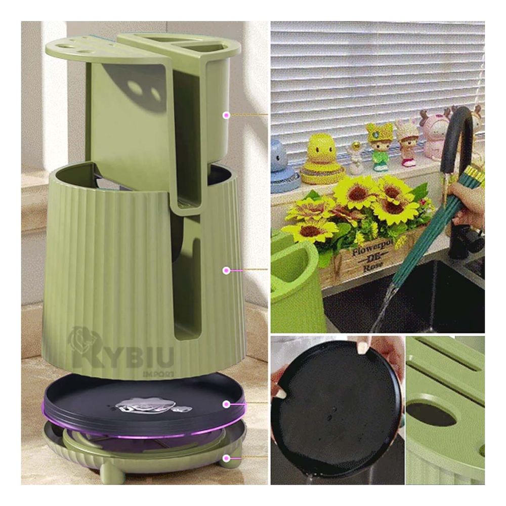 Organizador de Cuchillas Tono Verde Claro Y+Papel de Regalo