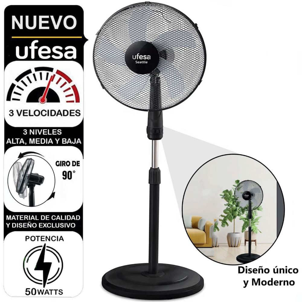 Ventilador de pedestal Ufesa  16 50W Seattle