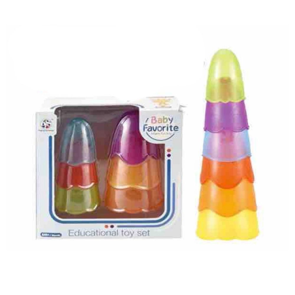 Set de Vasos Apilables Multicolores para Bebés