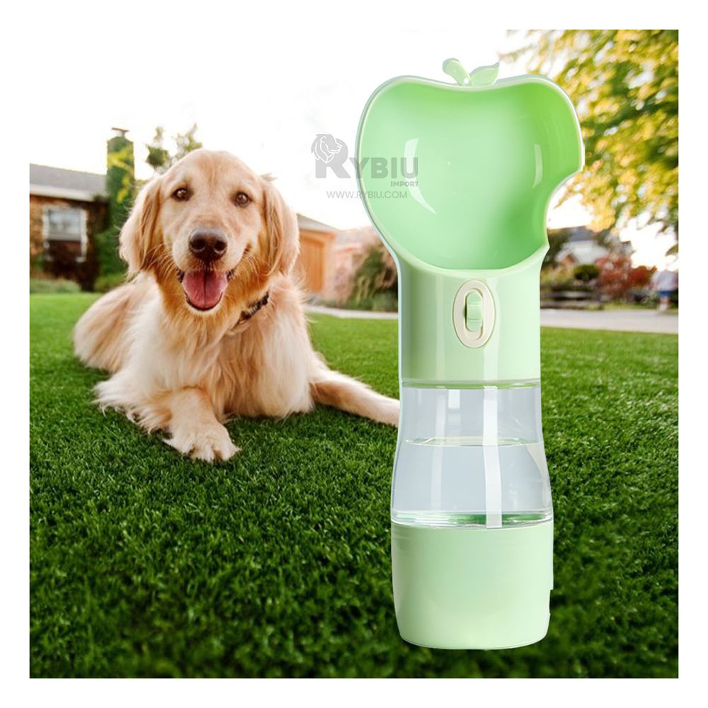 Dispensador de Liquidos para Perros en Tono Verde Y+Stickers