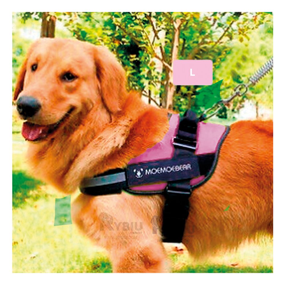 Arnes Pechera Service Dog Talla L Confiable de Color Rosado