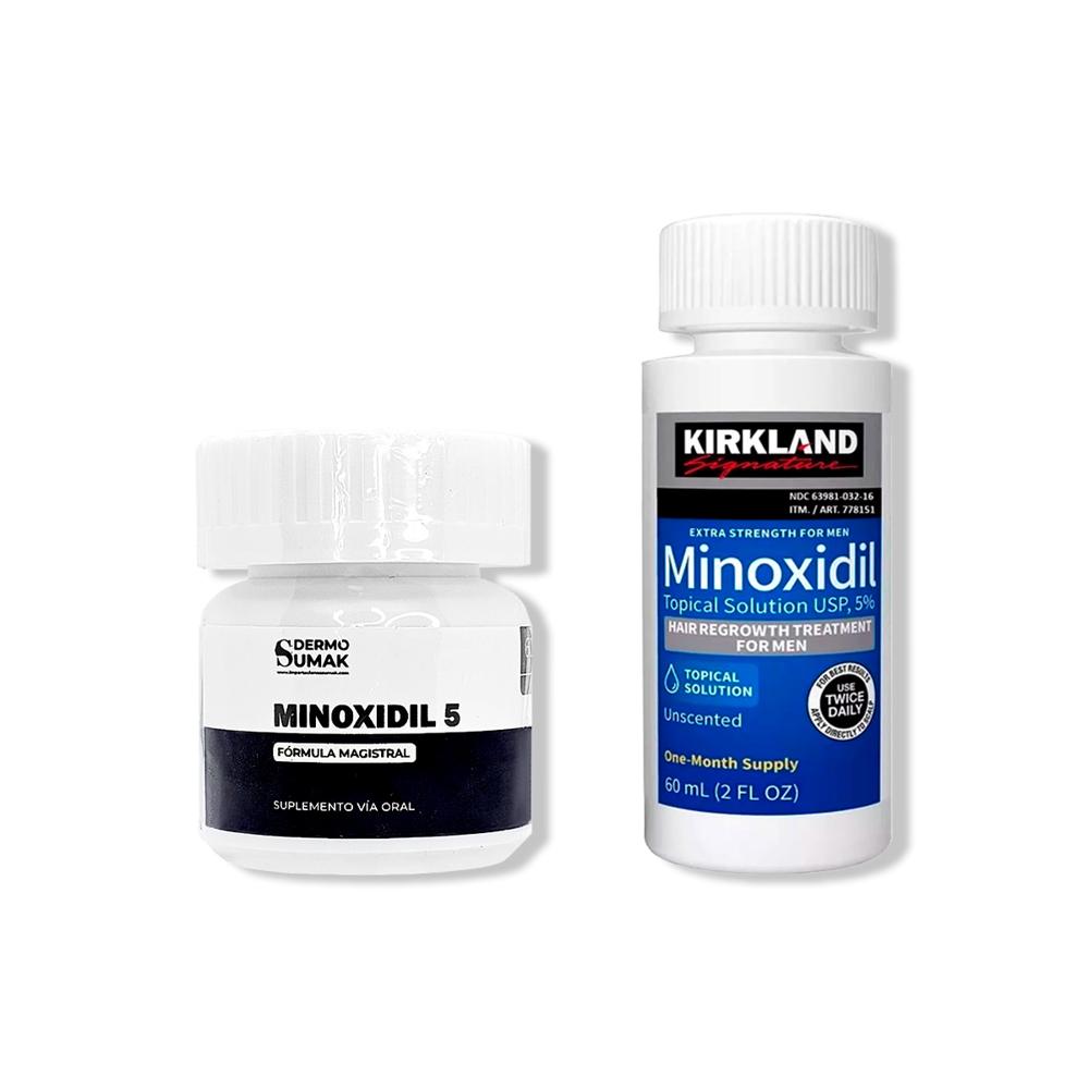 Minoxidil 5Mg Caps 60 + Minoxidil Liquido 60Ml