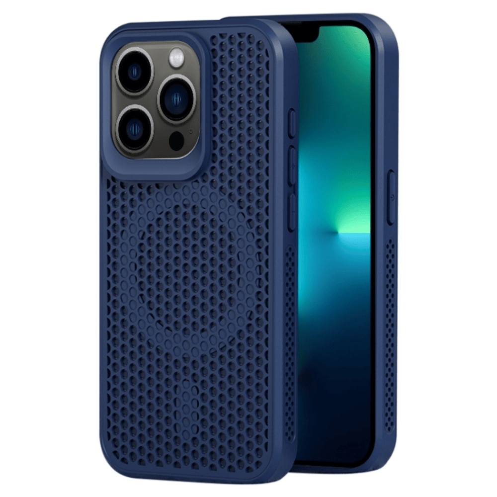 Funda para iPhone 15 Pro Max Magsafe Malla Termica Antishock Azul Resistente a Caídas y Golpes