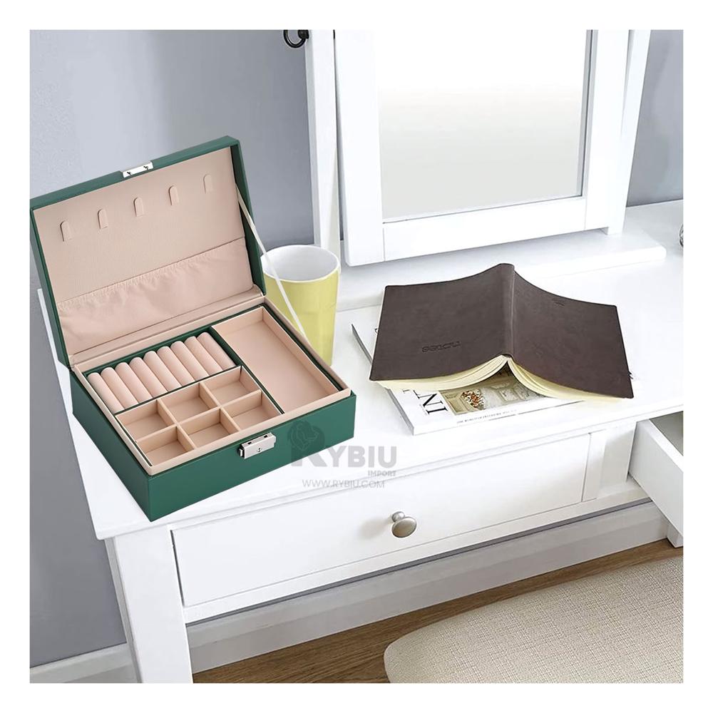 Joyero Compacto y Estilizado en Verde Y+Papel de Regalo