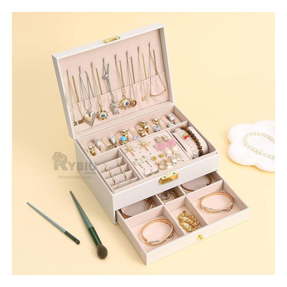 Joyero con Llave para Ocasiones en Blanco Y+Regalo Stickers