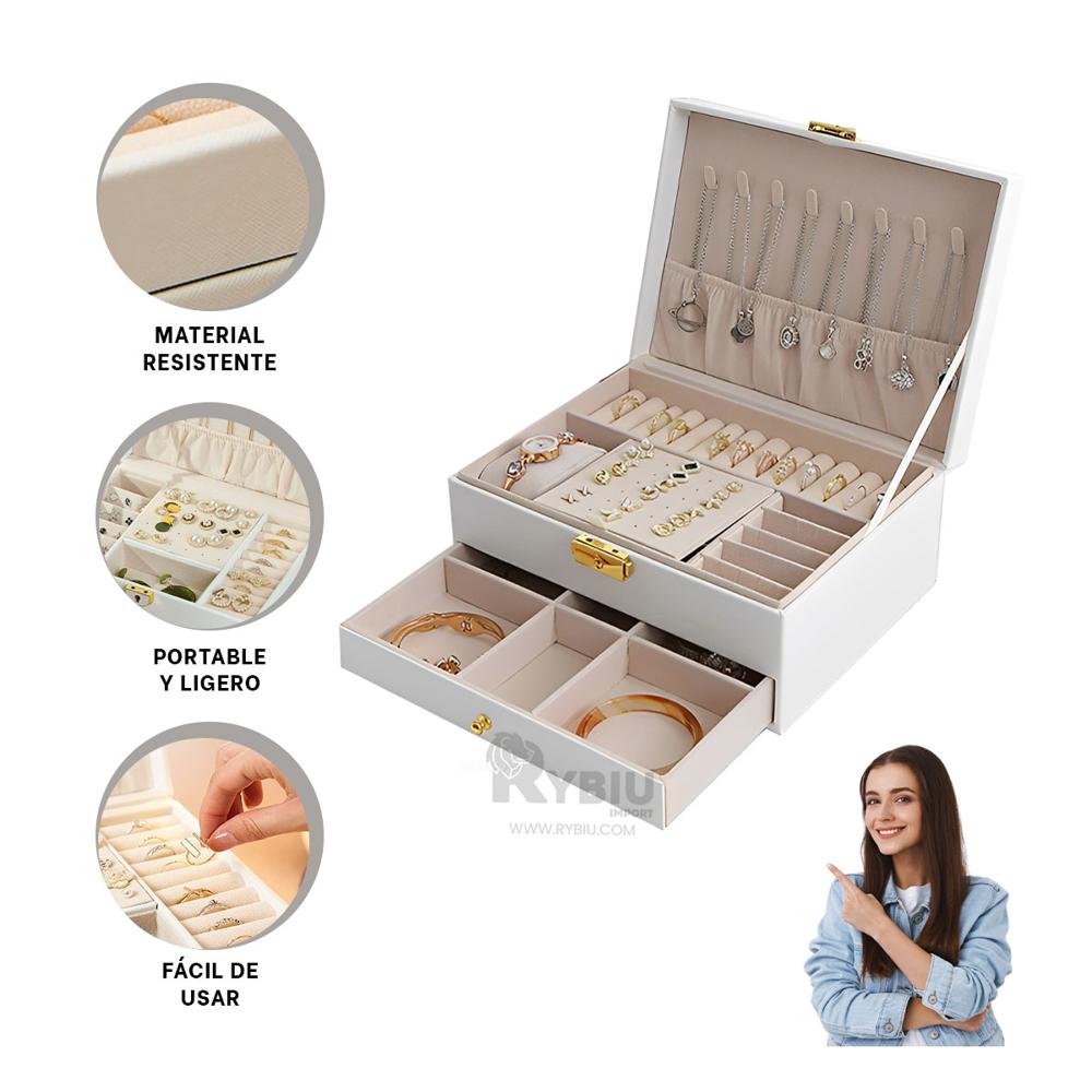 Estuche Moderno para Anillos Color Blanco Y+Gift Stickers