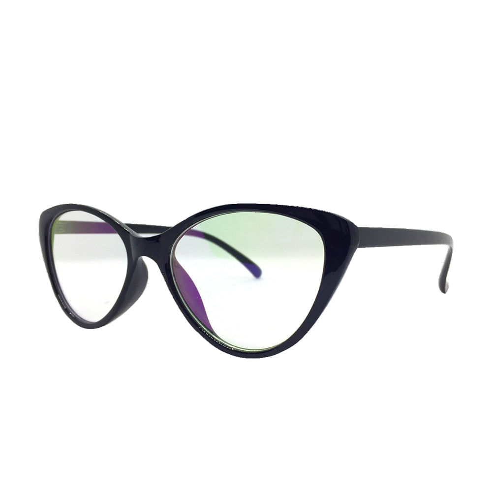 Lentes Oftalmicos Ovalados Soolala con Filtro Azul UV400 Color Negro Para Mujer Talla Unica