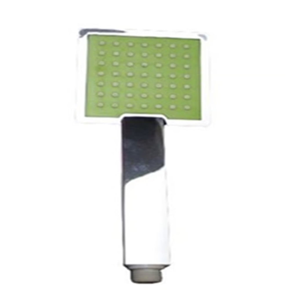 Ducha Teléfono Cuadrado Cromado con Verde