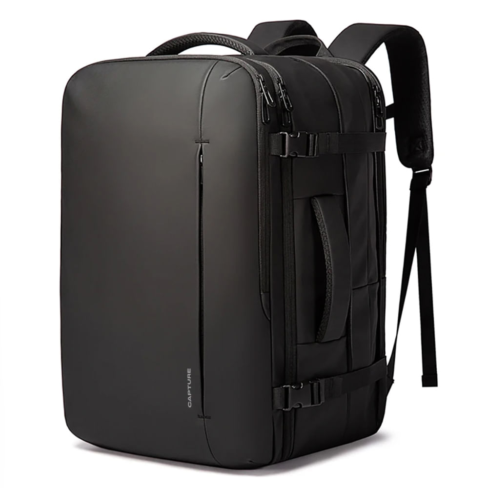 Mochila Hombre CAPTURE 1909 Expandible Viaje Laptop Negro