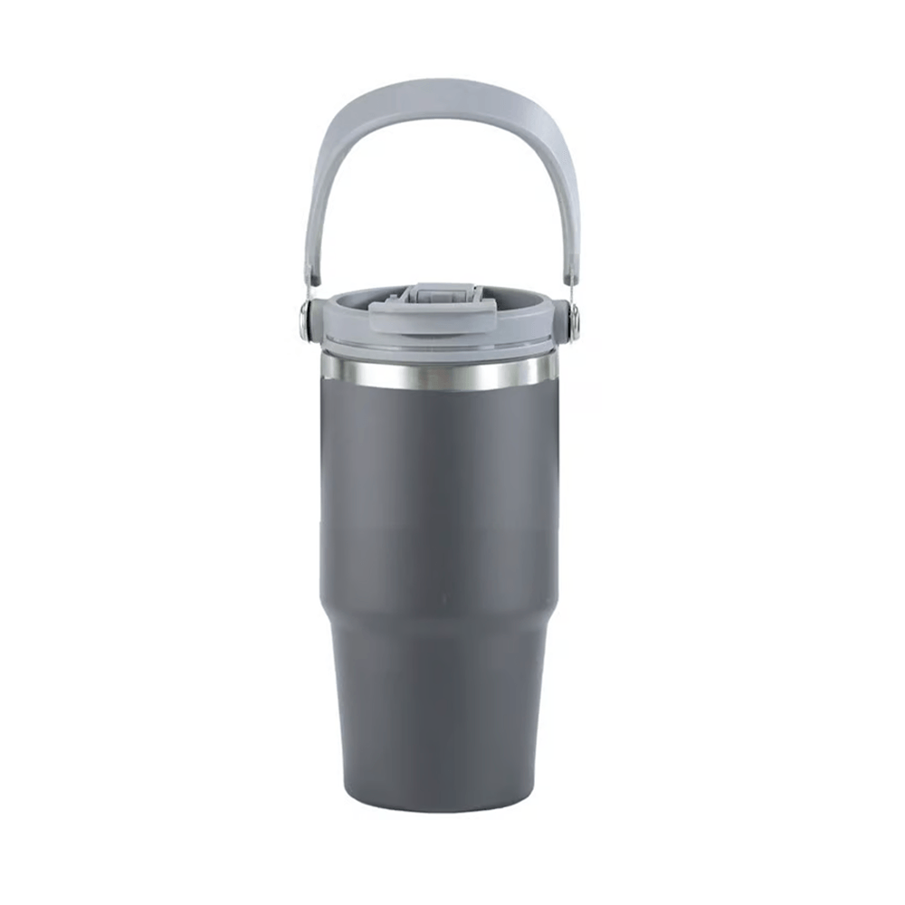Termo de Acero Inoxidable con Asa Portable 600 ml Curva Gris Termo de Acero Inoxidable con Asa Portable 600 ml Curva Gris