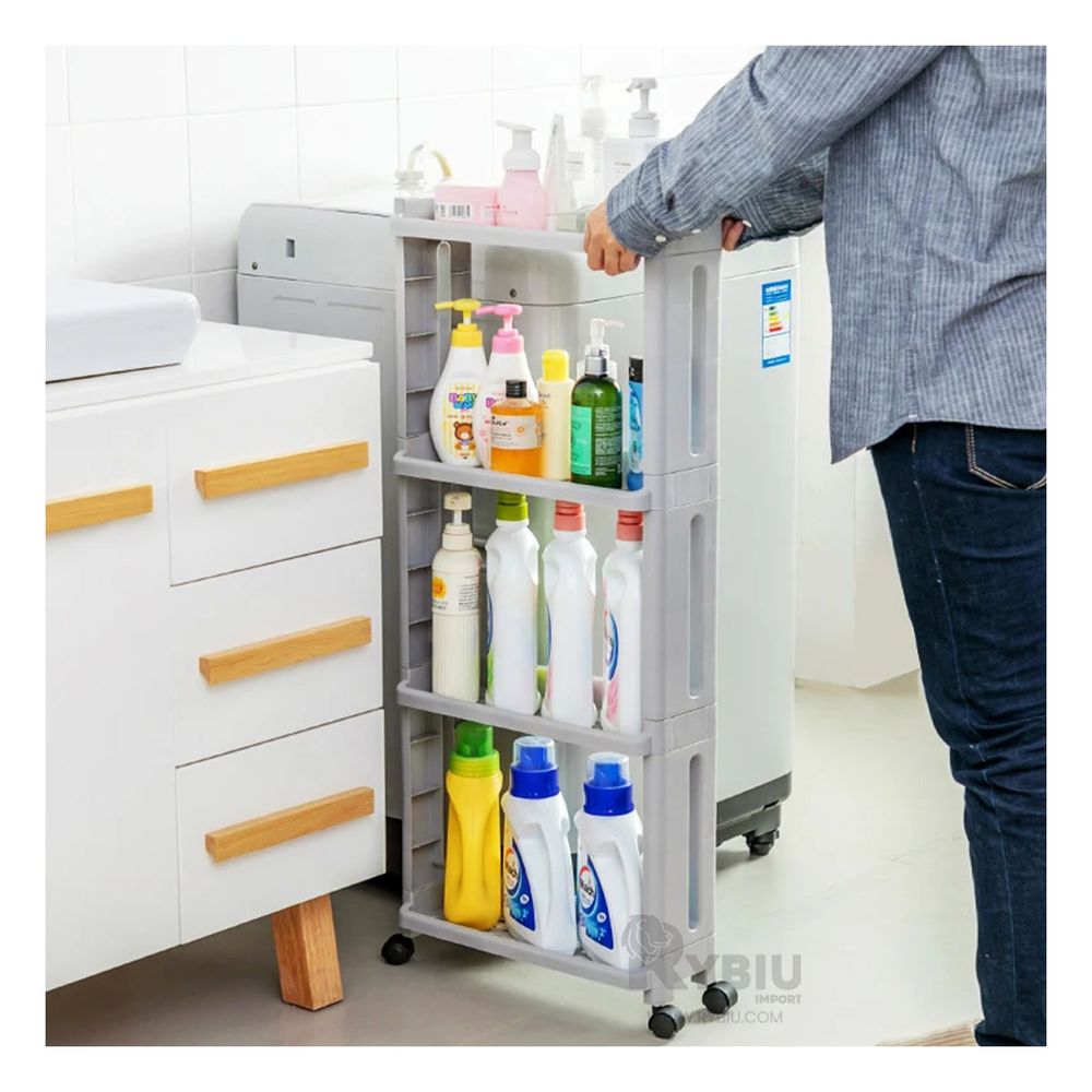 Carrito de 4 Niveles con Agujeros en Color Blanco Y+Agendita