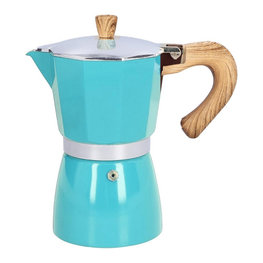 Cafetera Moka Italiana Espresso de 6 tazas - 300ml Celeste