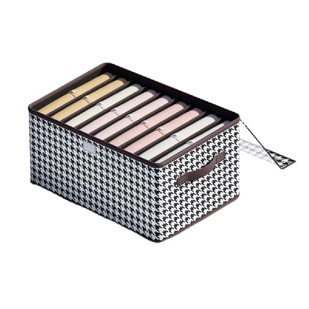 Organizador Multiusos de Ropa Caja de Almacenamiento Plegable Con Tapa y Divisiones