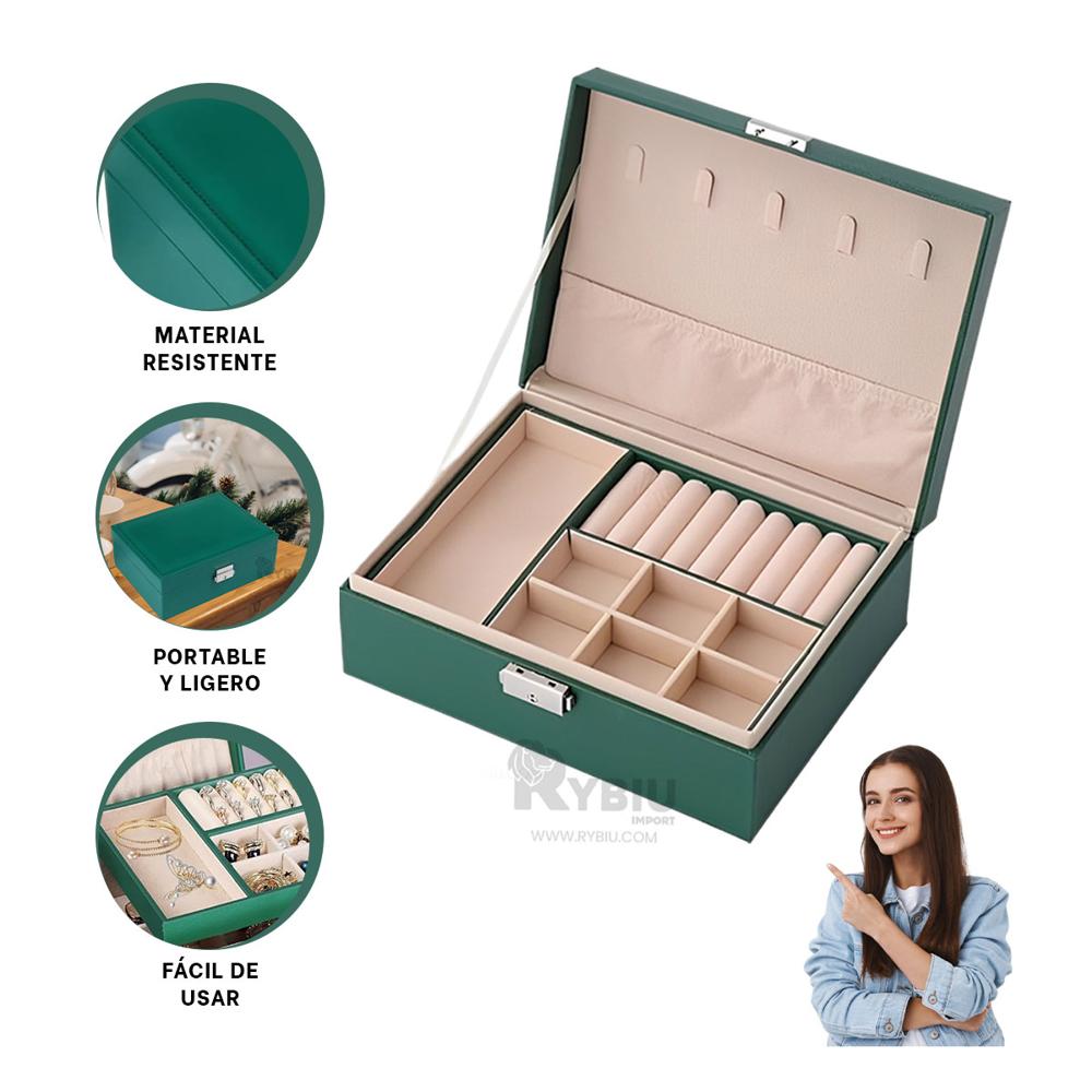 Joyero con Llave para Ocasiones en Verde Y+Regalo Stickers