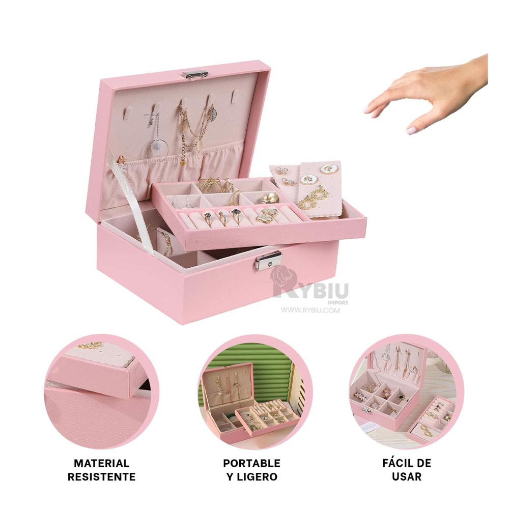 Joyero Funcional para Mujeres Color Rosado Y+Regalo Agendita