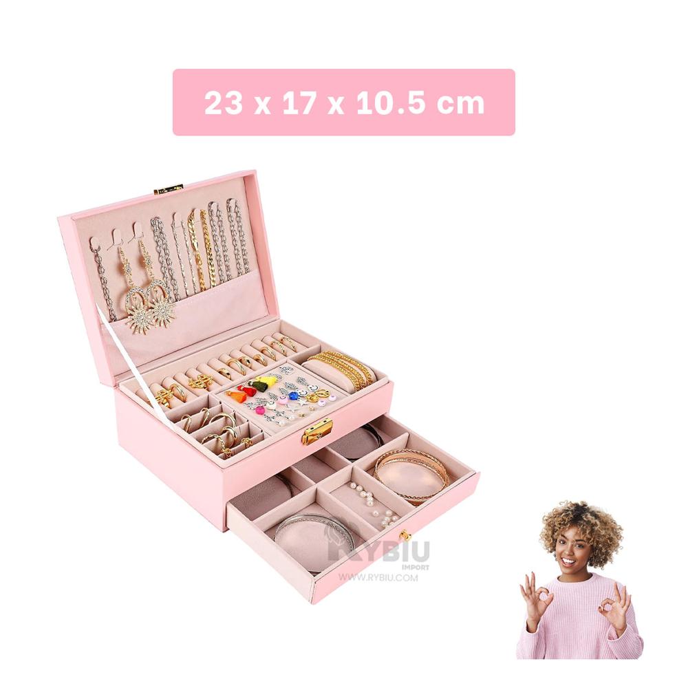 Alhajero con Varios Espacios Rosado Y+Ligas de Regalo