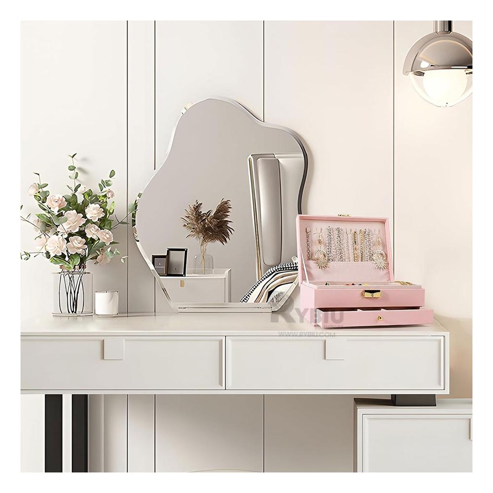 Joyero Dividido y Compacto en Color Rosado Y+Papel de Regalo