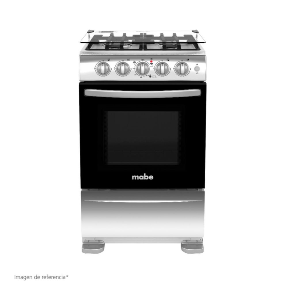 Cocina de piso a Gas Mabe 4 Quemadores CMP5140FX0 Inox