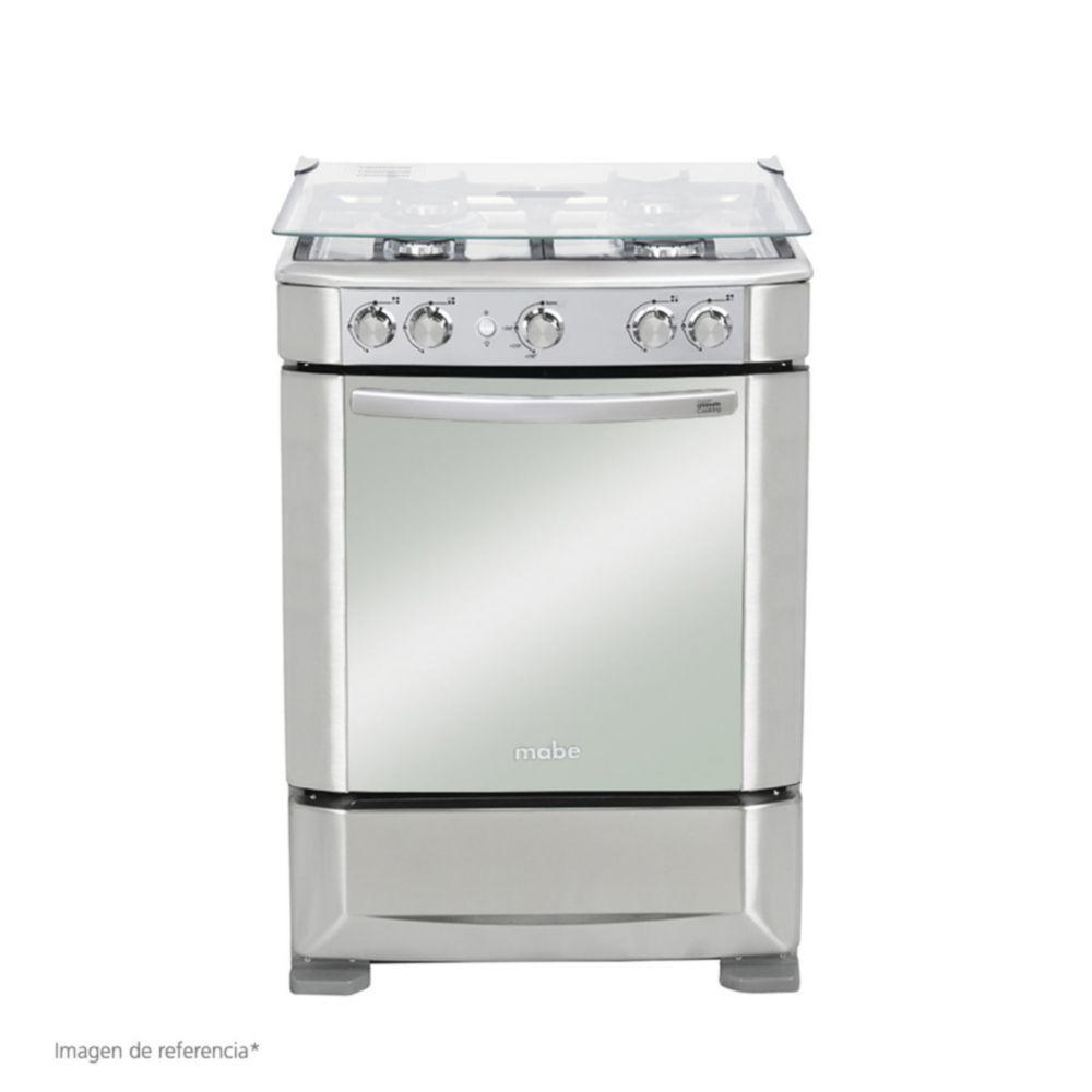 Cocina de piso a Gas Mabe 4 Quemadores CMP6030FX0 Inox