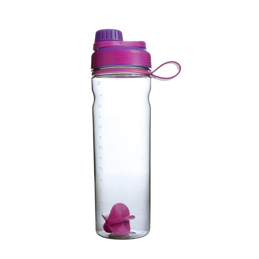 Botella de Tritan Rubbermaid Shaker 828ml Morado-Fucsia