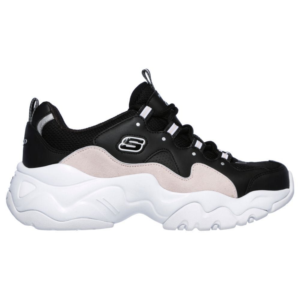 skechers d'lites mujer negro