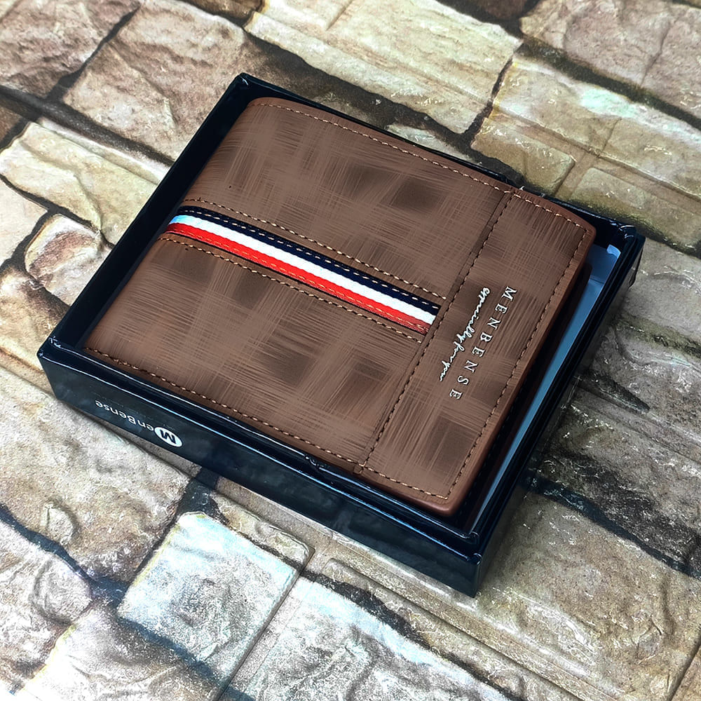 Billetera de cuero Menbense - Elegante M1 - Marrón