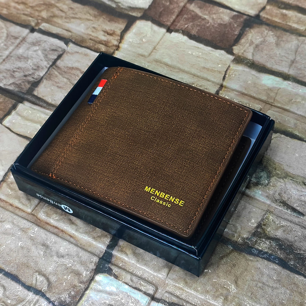 Billetera de cuero Menbense - Elegante M3 - Beige