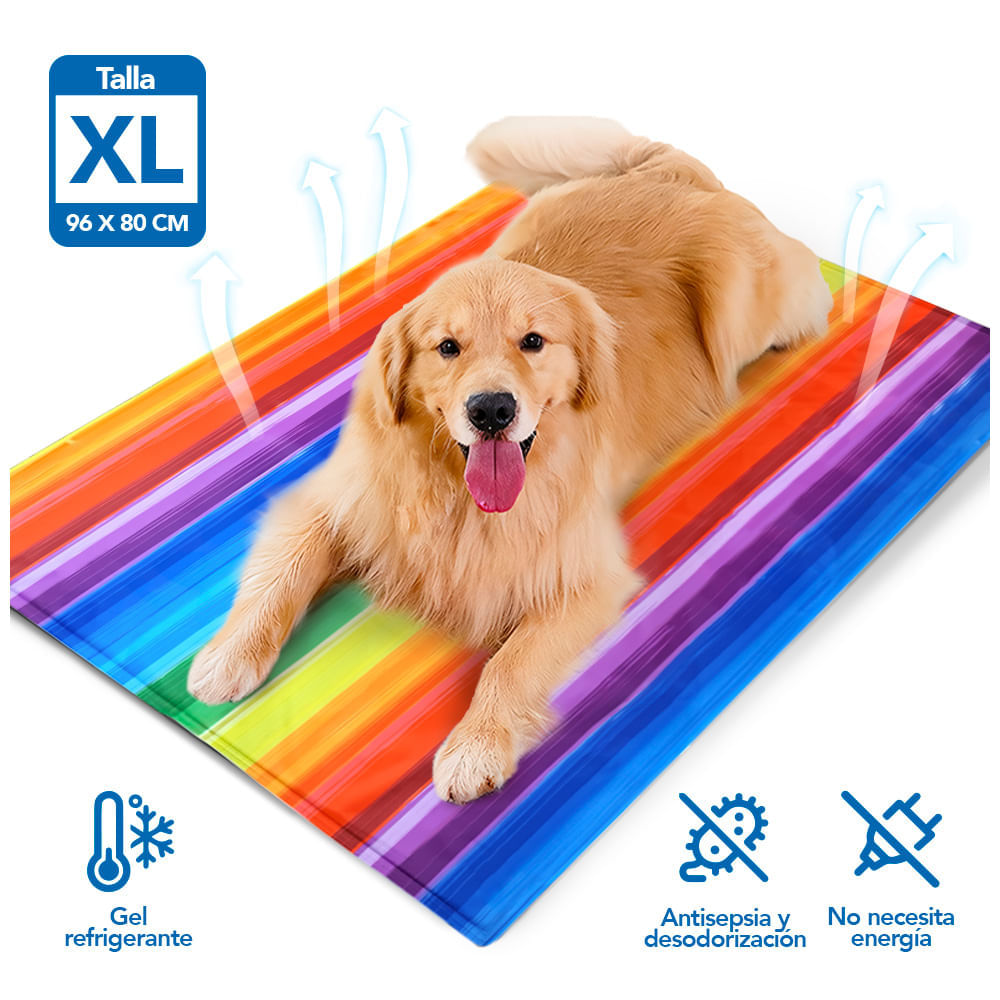 Mat con Gel de Enfriamiento Pet Cool Refrigerante 96X80 CM XL Multicolor GZ9