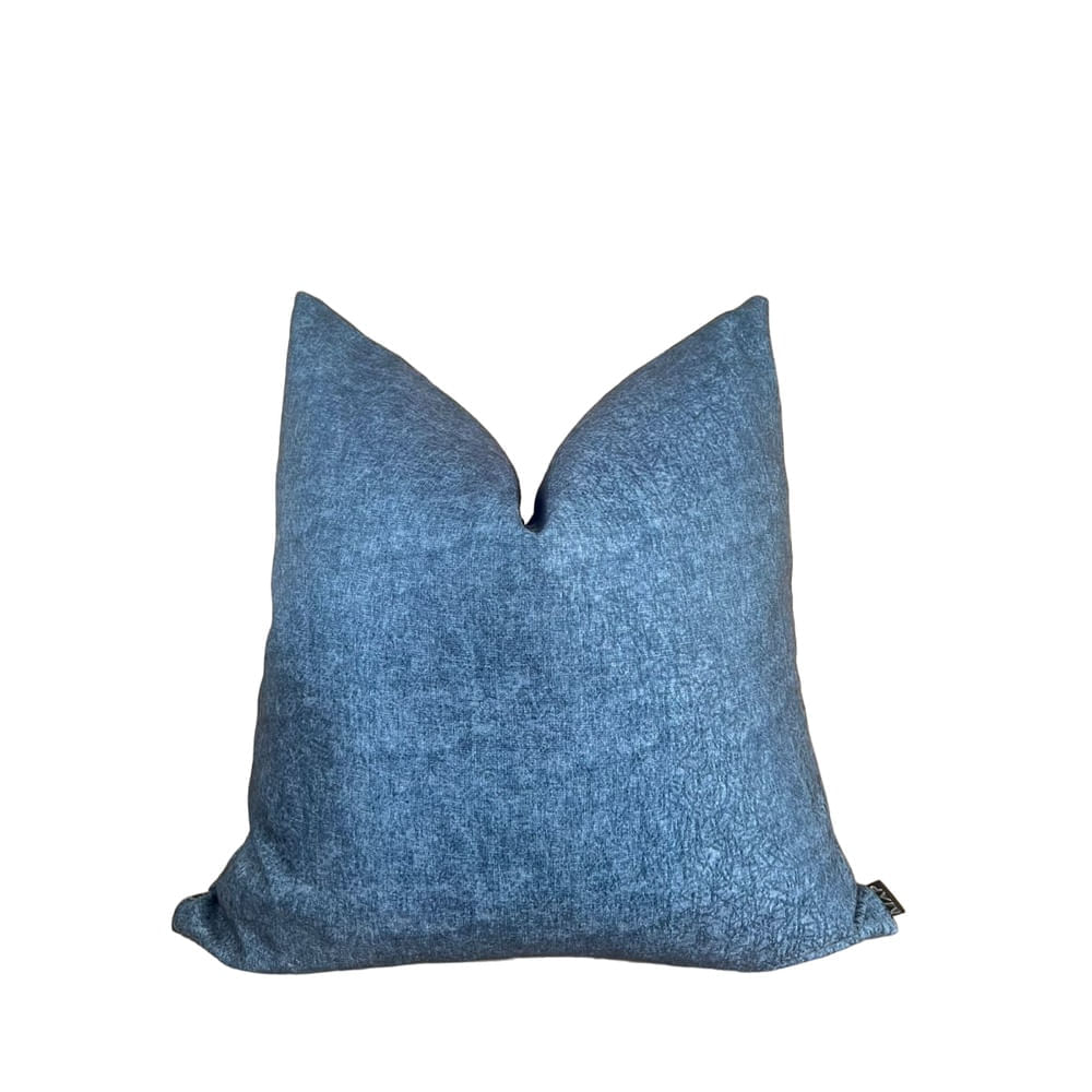 Funda Cojin Azul Vento Chenille 45x45 cm