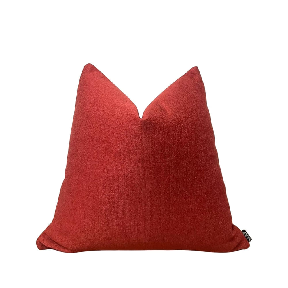 Funda Cojin Cannes Terrazo Rojo Chenille 45x45 cm