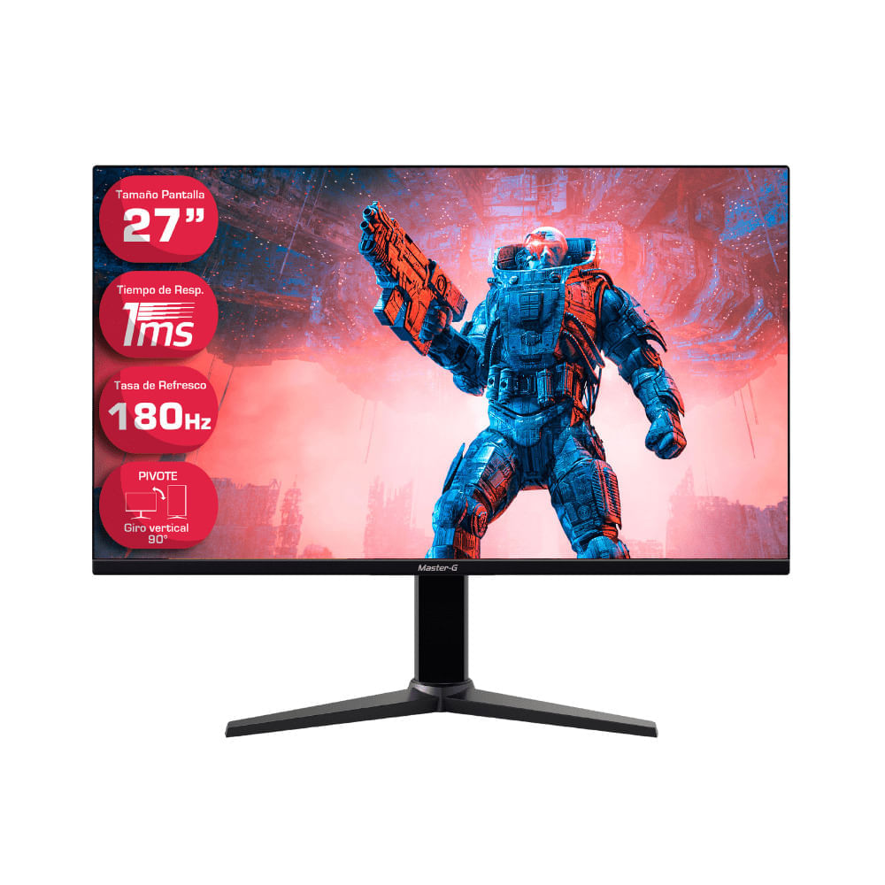 Monitor Gamer Master-G 27"" Full HD 180Hz 1Ms Posición Vertical