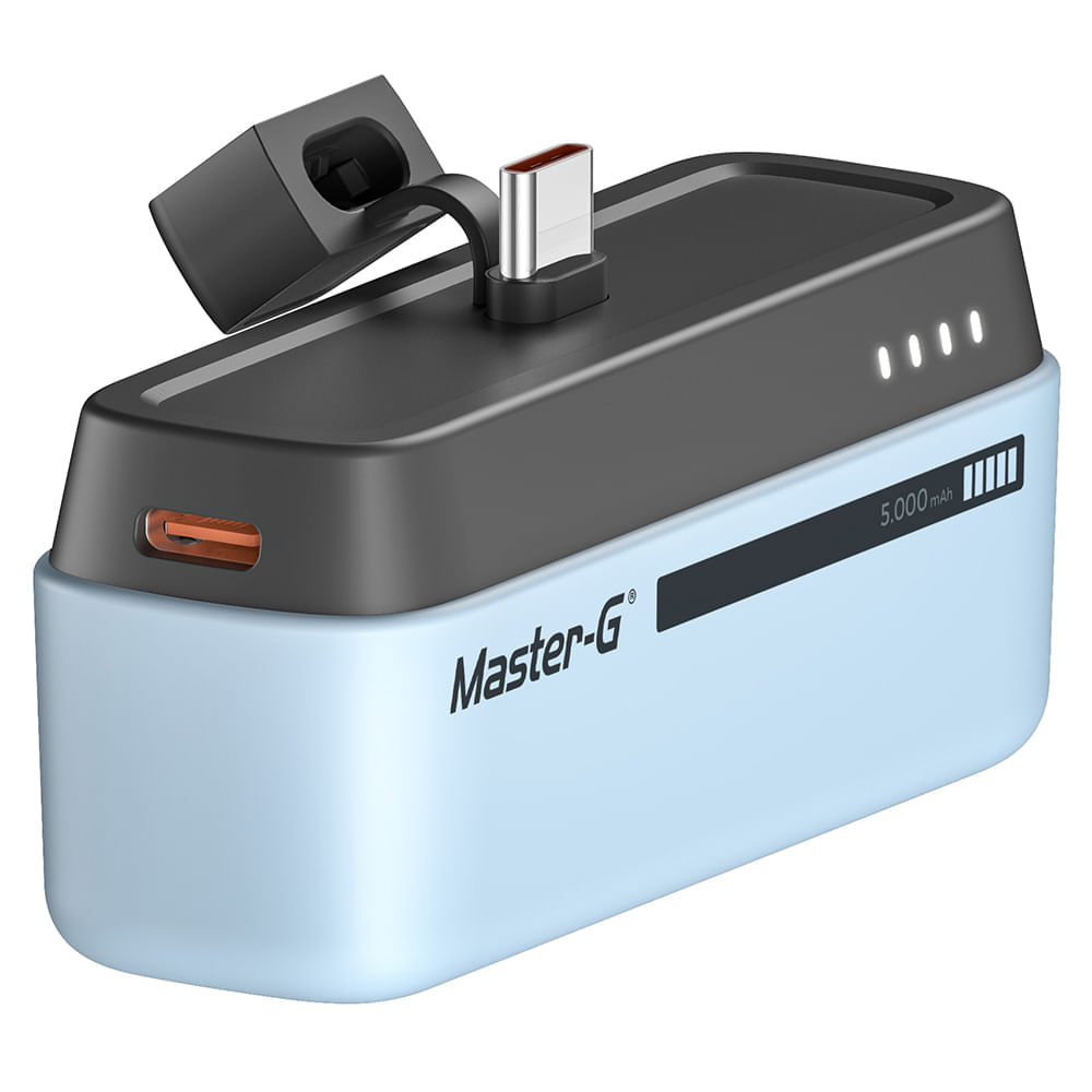 Cargador Portátil Base Master-G 5.000 mAh Tipo C Celeste