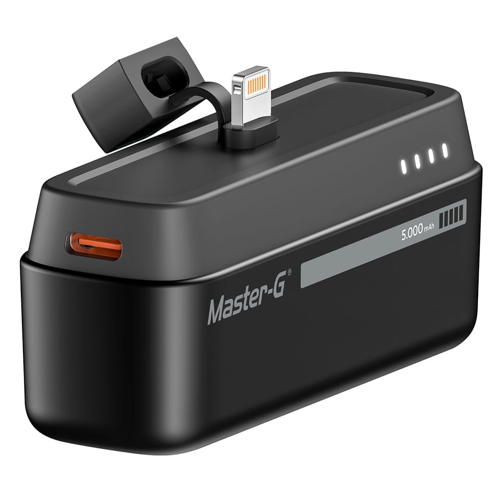 Cargador Portátil Base Master-G  5.000 mAh Lightning  Negro