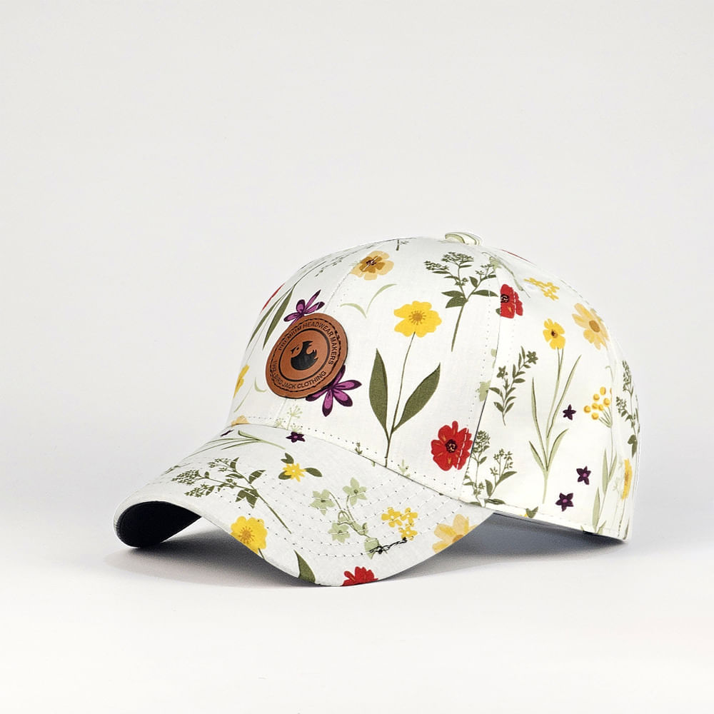 Gorra Bird Jack Casimir Floreada Blanca