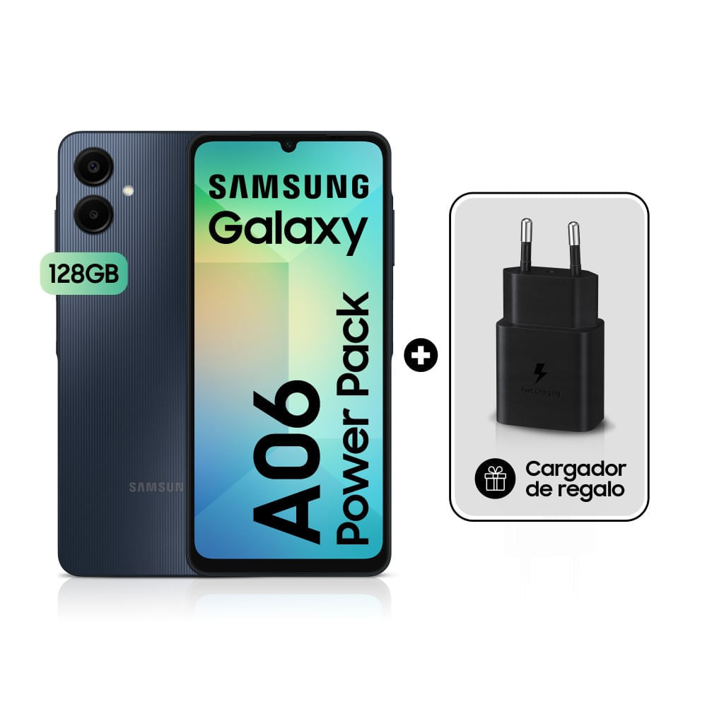 Celular Samsung Galaxy A06 POWER PACK 128GB + Cargador 15W