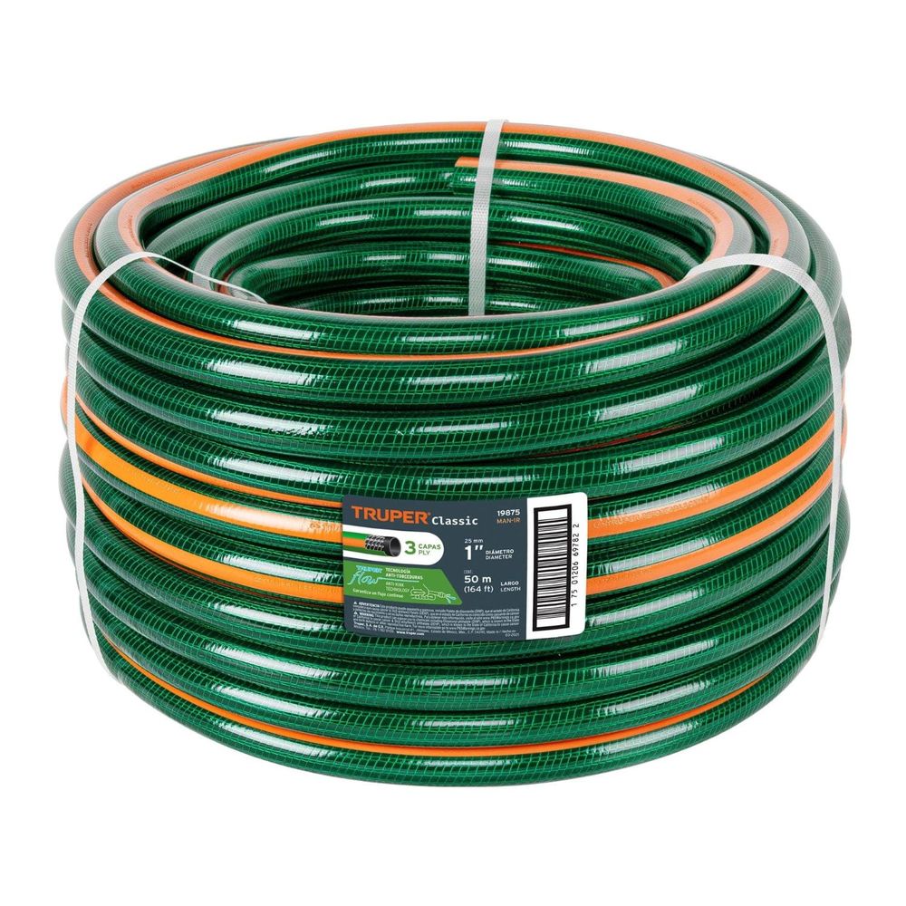 Manguera de riego de 1"" reforzada 50 metros Truper 19875