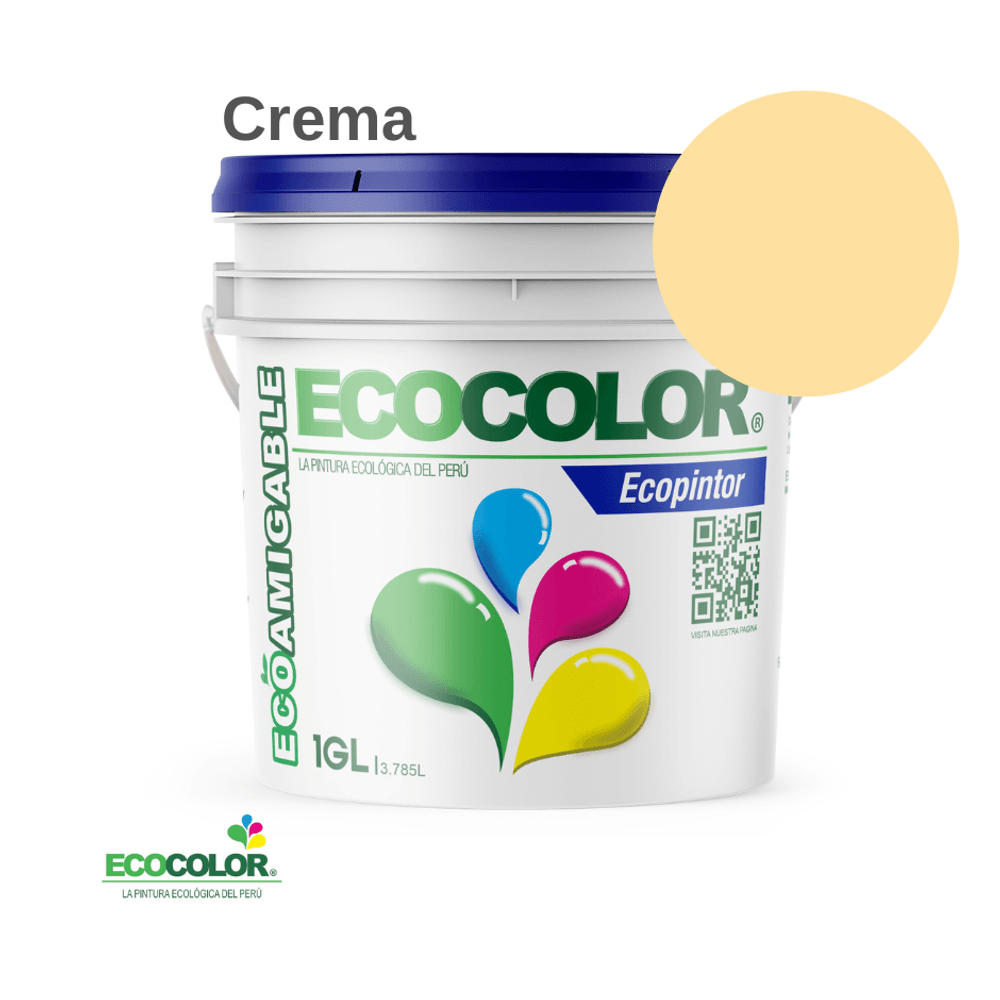Pintura Ecológica ECOPINTOR 1 Galón Crema