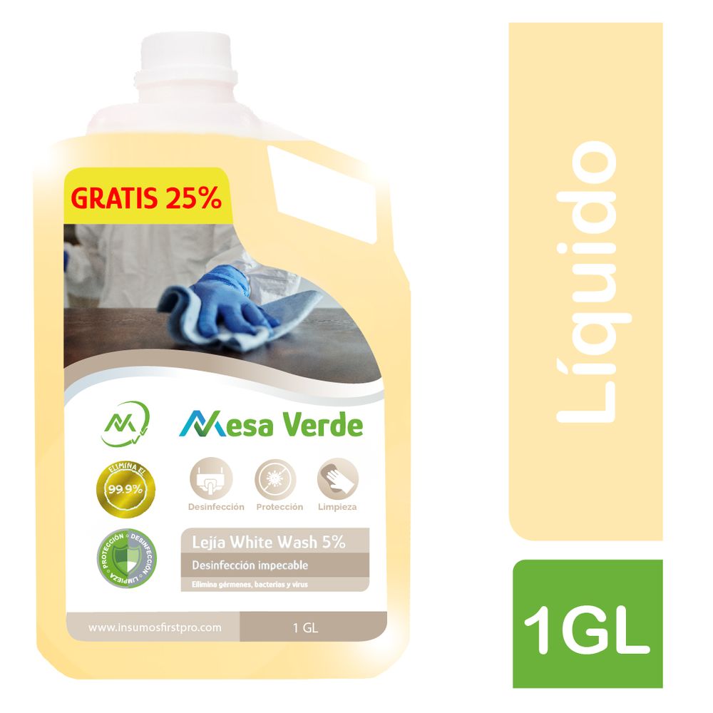 Lejía White wash 5% Galón