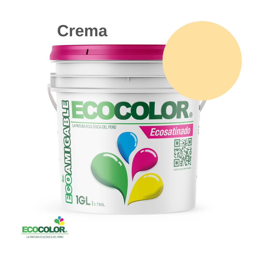 Pintura Ecológica ECOSATINADO 1 Galón Crema