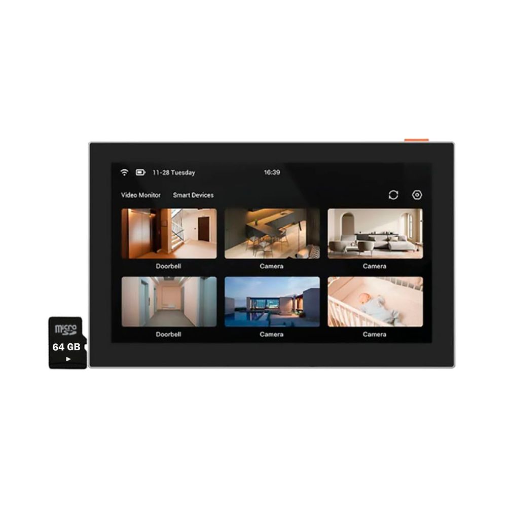 Monitor Táctil Inteligente Ezviz SD7 para Videoporteros Control desde Pantalla Micro SD 64GB