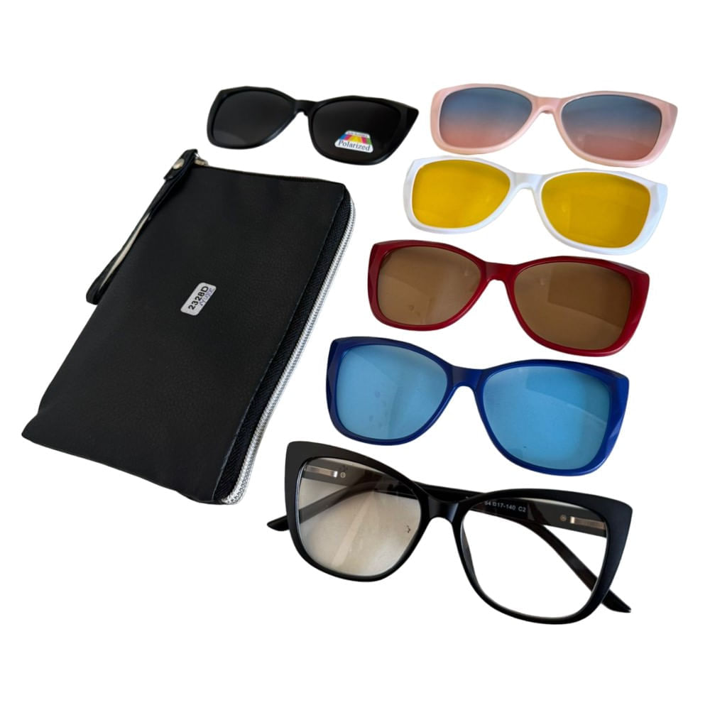 Gafas 6 En 1 Lentes Magnéticos Intercambiables Filtro Uv 400