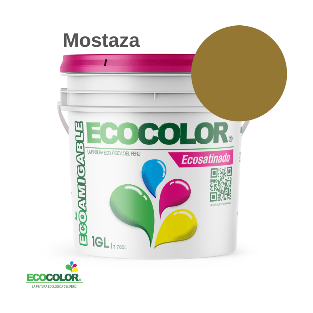 Pintura Ecológica ECOSATINADO 1 Galón Mostaza