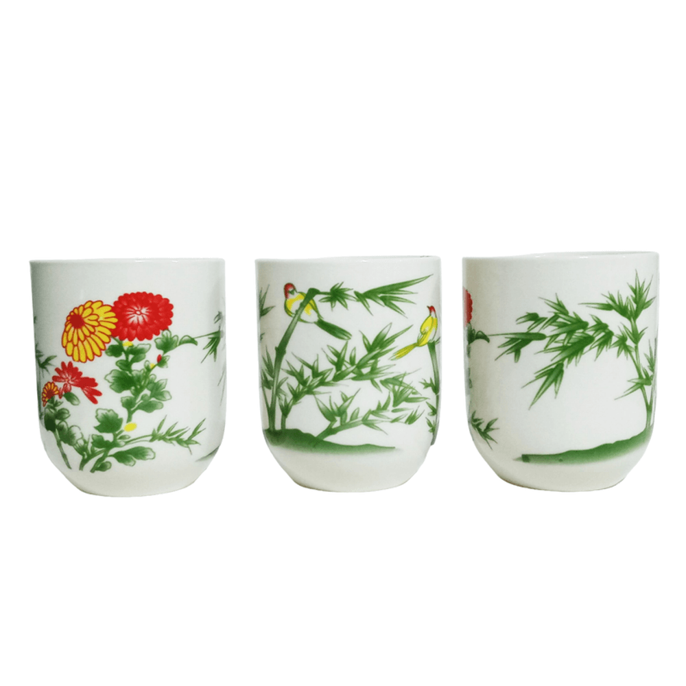 Pack Cuencos Para Infusion Oriental Bosque Bambu 3pza